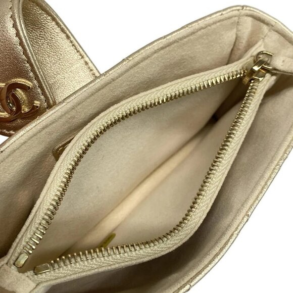 Auth CHANEL Matelasse Gold Leather Coin Case Gold hardware - Picture 15 of 16